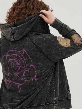 Torrid LoveSick Rose Zip Hoodie